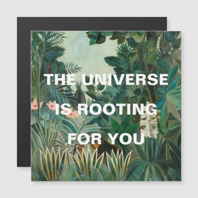 Green Jungle Painting Universe is Rooting Magnet (Front/Back)