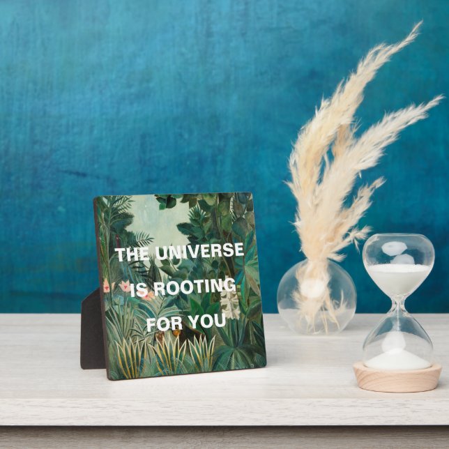 Green Jungle Painting Universe is Rooting Plaque (Insitu)