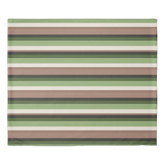Green jungle stripe Duvet Cover