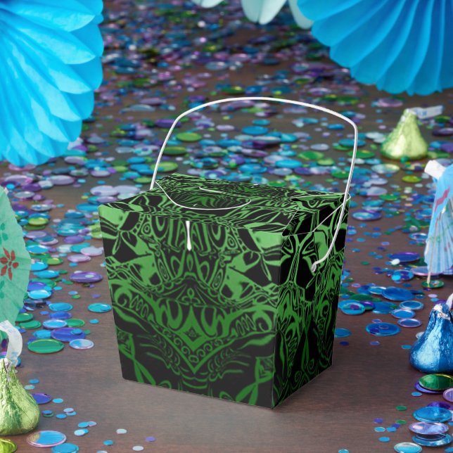 Green Kaleidoscope Favor Boxes (Party)