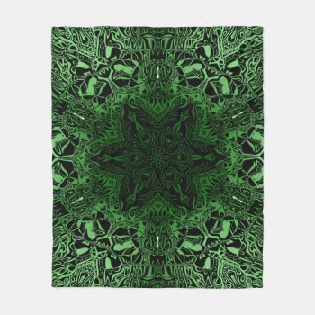 Green Kaleidoscope Fleece Blanket by CBgreetingsndesigns at Zazzle