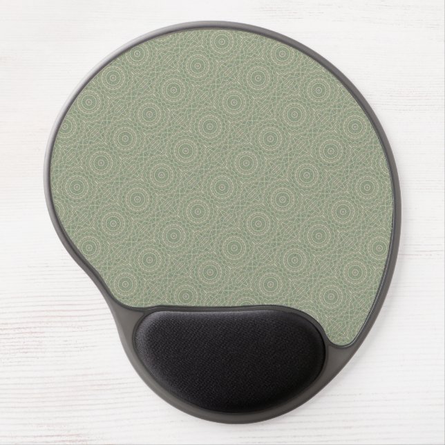 Green kaleidoscope gel mouse pad (Front)