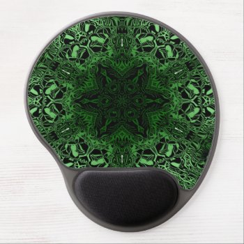 Green Kaleidoscope Gel Mouse Pad by CBgreetingsndesigns at Zazzle