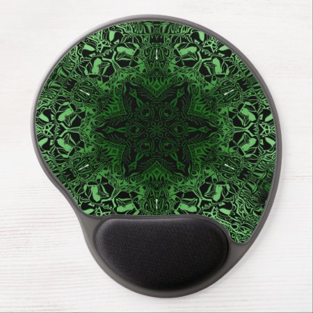 Green Kaleidoscope Gel Mouse Pad