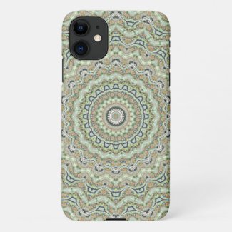 Green kaleidoscope iPhone 11 case