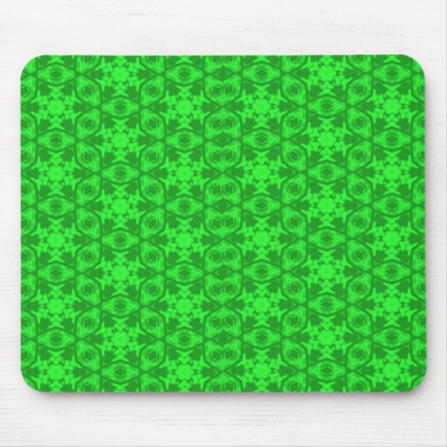Green Kaleidoscope Mouse Pad (Front)