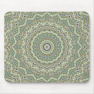Green Kaleidoscope Mouse Pad
