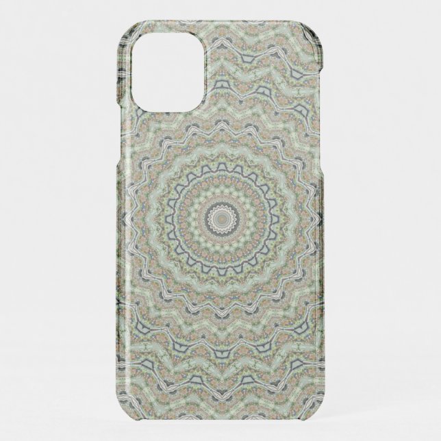 Green kaleidoscope uncommon iPhone case (Back)