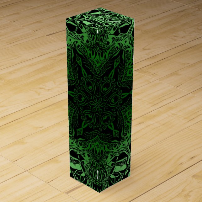 Green Kaleidoscope Wine Gift Box (Front)