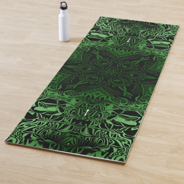 Green Kaleidoscope Yoga Mat (In Situ)
