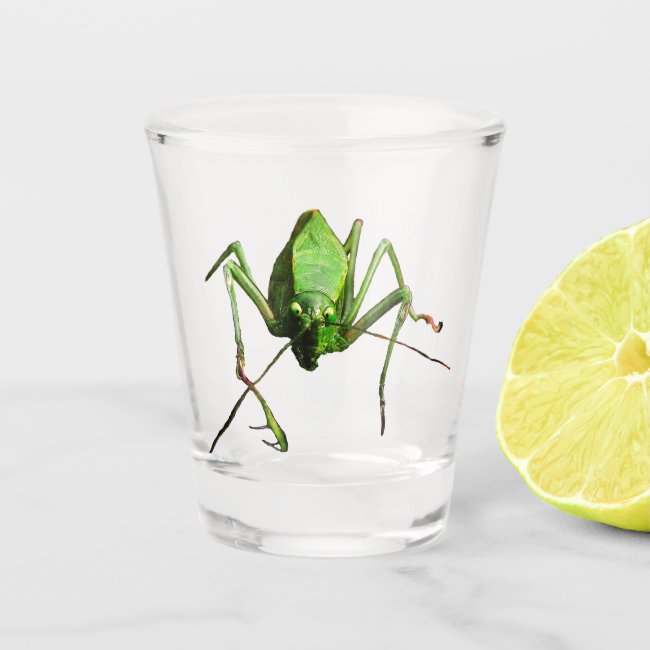 Green Katydid Animal Shot Glass