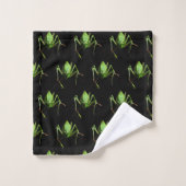 Green Katydid Pattern Bath Towel Set (Wash Cloth)