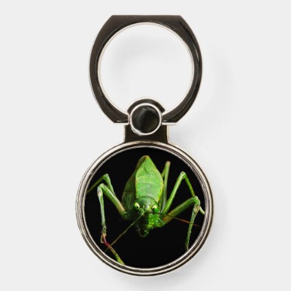 Green Katydid Phone Ring Holder