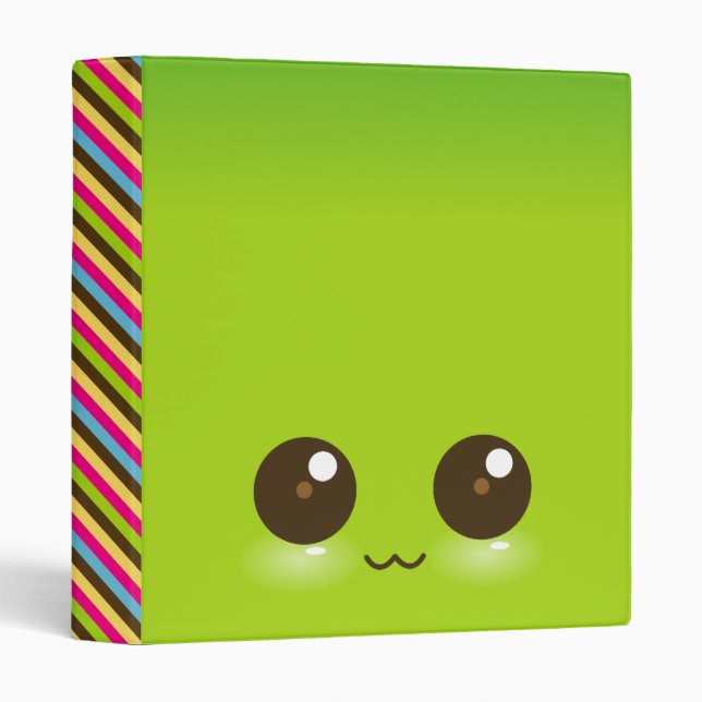 Green Kawaii Face Binder (Front/Spine)