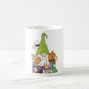 Green Kawaii Halloween Gnome Cartoon Illustration Coffee Mug