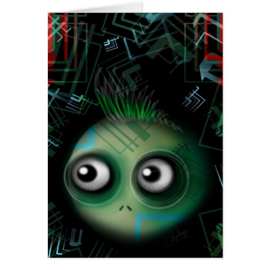Green Kawaii Monster Cards (Front)