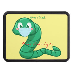 Green Kawaii Worm Thunder_Cove Hitch Cover