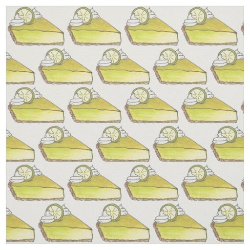 Green Key Lime Keylime Pie Slice Baked Goods Fabric