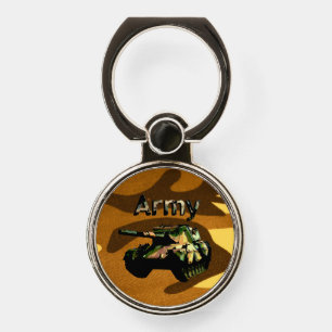 Green Khaki Army Tank, Phone Ring Stand