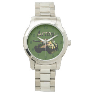 Green Khaki Army Tank, Unisex Wristwatch