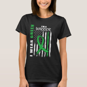 Green Kidney Disease Warrior Cerebral Palsy Awaren T-Shirt