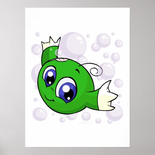 Green Kiko swishing through Kiko Lake Poster (Front)