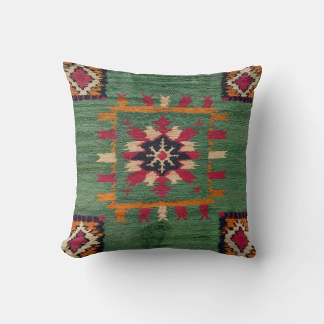 Green Kilim Pillows USA: A Cultural Accent for  (Front)