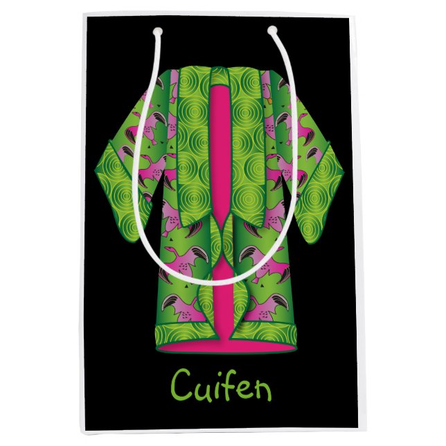 Green Kimono Gift Bag (Front)