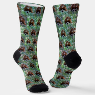 Green King Charles Cavalier Spaniel, Crew Socks