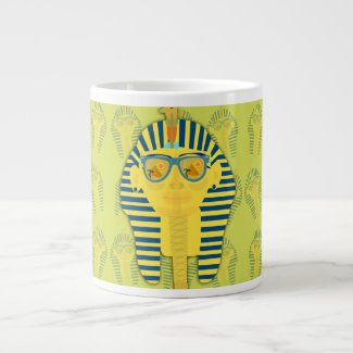 Green King Tut with Sunglasses Giant Coffee Mug