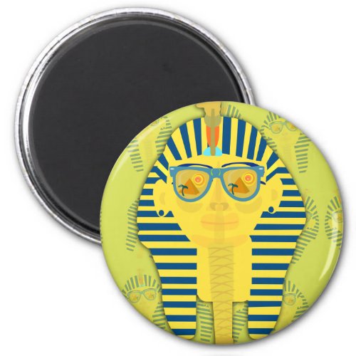 Green King Tut with Sunglasses Magnet