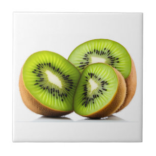 Green kiwi fruit ceramic tile