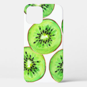 Green Kiwi Fruit Watercolor Set iPhone 12 Case