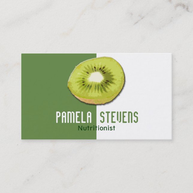Green Kiwi Nutritionist Business Card (Front)