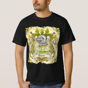 Green Knight Family Crest Surname t-shirt 