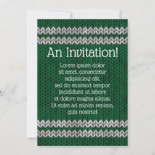 Green Knit-look Stripe Pattern Save The Date