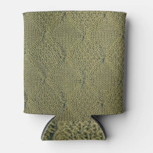 Green knitted fabric close_up texture can cooler