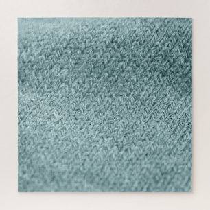 Green Knitted Texture: Trendy Background Jigsaw Puzzle