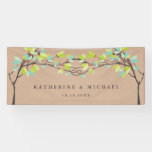 Green Knotted Love Trees On Kraft Spring Wedding Banner