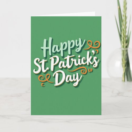 Green Knotwork Patrick Day Card