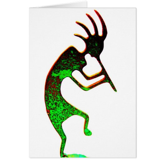 Green kokopelli card (Front)