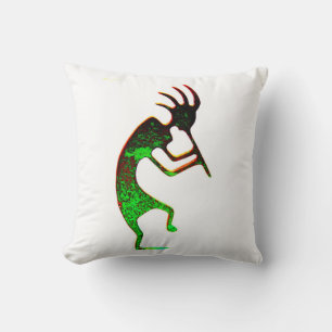 green kokopelli pillow