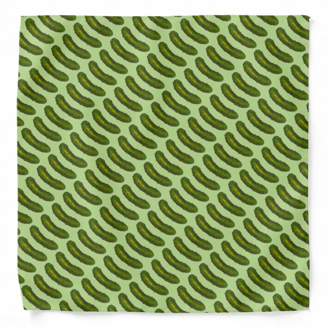 Green Kosher Dill Pickle Pickles The Dog Costume Bandana (Front)