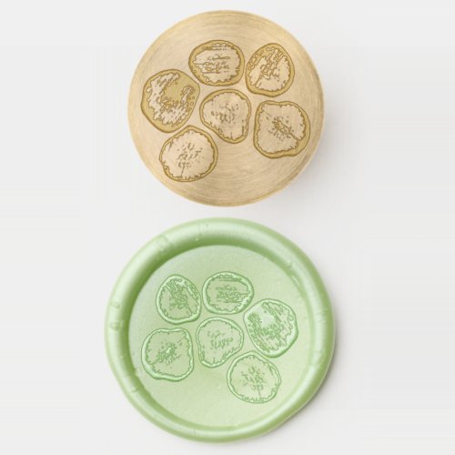 Green Kosher Sour Dill PIckles Pickle Chips  Wax Seal Stamp