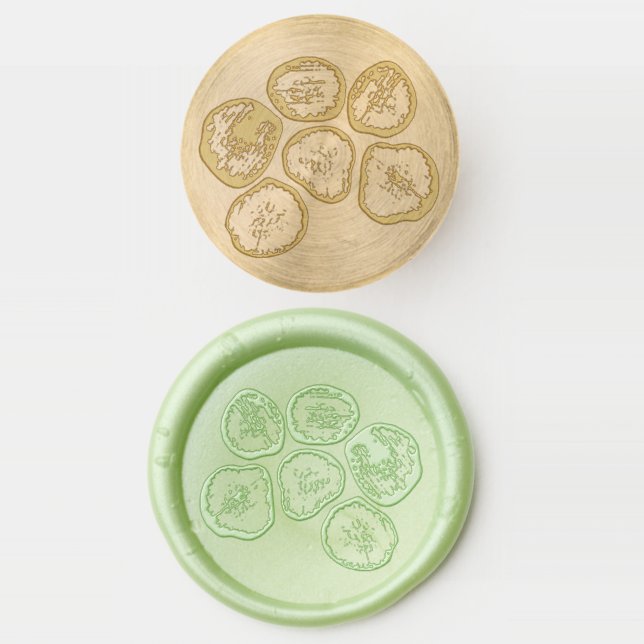 Green Kosher Sour Dill PIckles Pickle Chips  Wax Seal Stamp (Stamped)