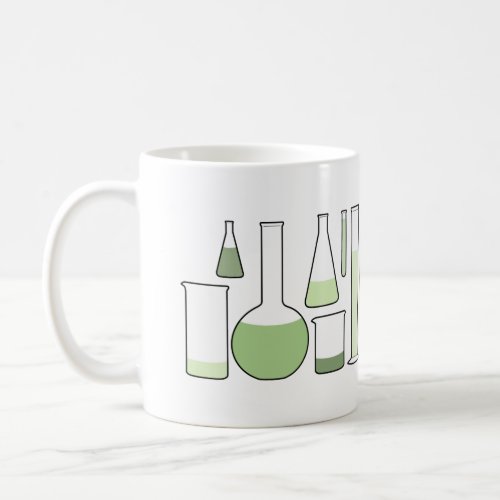 Green Laboratory Glassware Coffee Mug