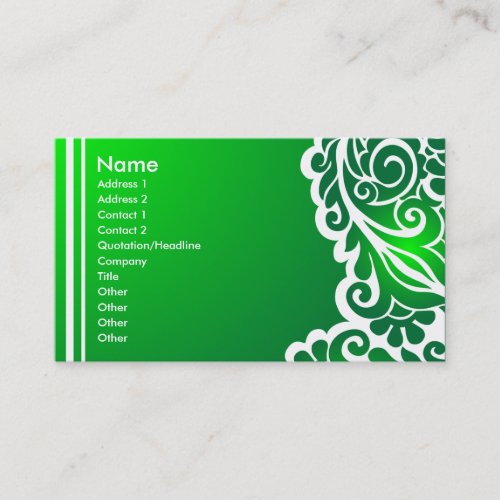 green lace_3 business card template