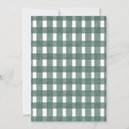 Green Lace Gingham Recipe Cards
