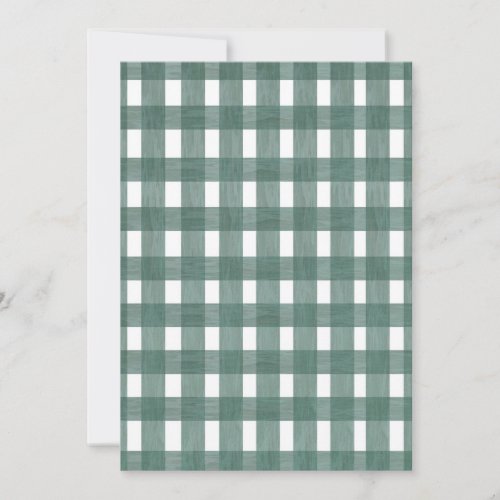 Green Lace Gingham Recipe Cards