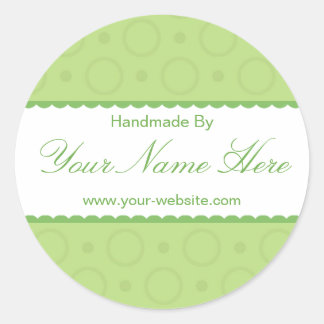 Green Lace Handmade By Personalized Stickers